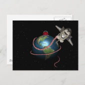 宇宙シャトルSTSサンタクリスマス シーズンポストカード (正面/裏面)