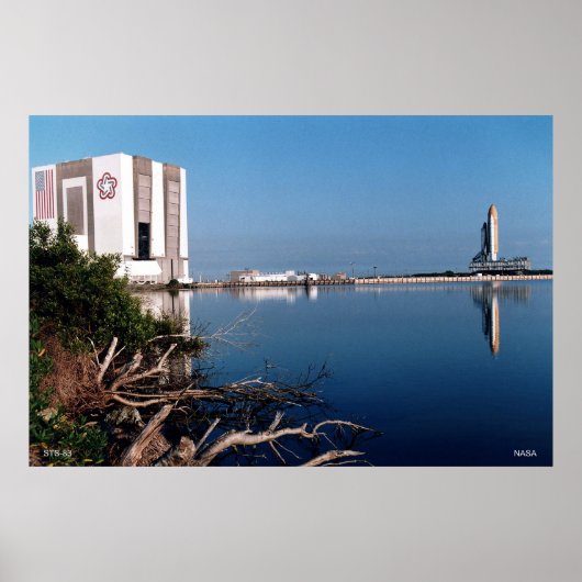 宇宙シャトルSTS-83の打ち上げ前 ポスター (正面)