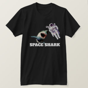宇宙シャークと宇宙飛行士 Tシャツ