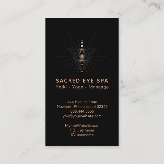 *~*宇宙シャーマン錬金術聖眼 名刺 (裏面)