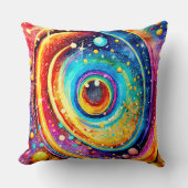 宇宙シンプルにエレガントおける可愛い惑星 クッション (正面)