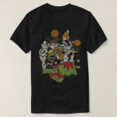 宇宙ジャムクラシックバスケットボールチームヴィンテージロゴ Tシャツ (デザイン正面)