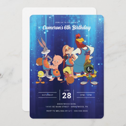 宇宙ジャム:新しいレガシー™誕生日 招待状 (正面/裏面)