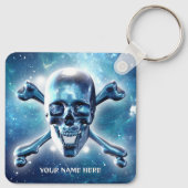 宇宙スカル。カスタマイズ キーホルダー (裏面)