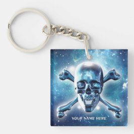宇宙スカル。カスタマイズ キーホルダー