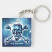 宇宙スカル。カスタマイズ キーホルダー (裏面)