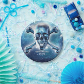 宇宙スカル。カスタマイズ ペーパープレート (パーティー)