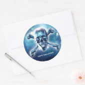 宇宙スカル。カスタマイズ ラウンドシール (封筒)