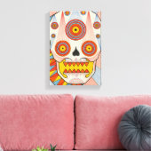 宇宙スカル キャンバスプリント (インサイチュ (リビング))