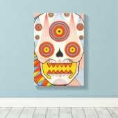 宇宙スカル キャンバスプリント (インサイチュ (ウッドフロア))