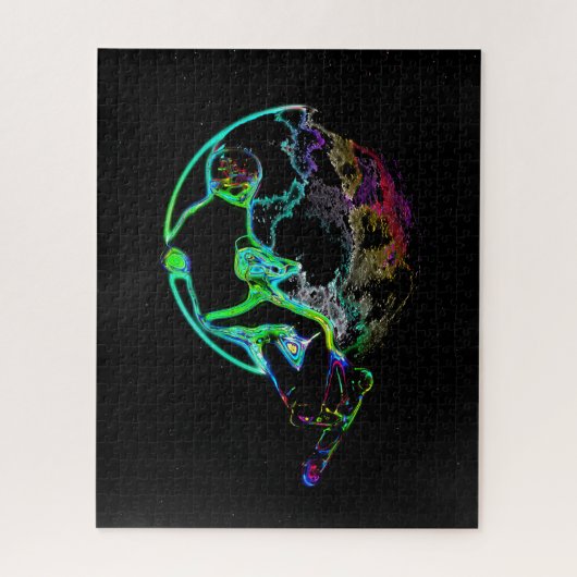 宇宙スクー飛んでいるト – スクーター ジグソーパズル (縦)