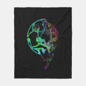 宇宙スクー飛んでいるト – スクーター フリースブランケット (正面)