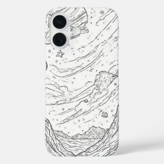 宇宙スケッチビュー iPhone 16ケース