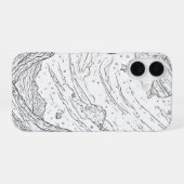 宇宙スケッチビュー iPhone 16ケース (裏面横)