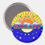 宇宙スタイルヒラリーお祝いポスター マグネット (正面/裏面)