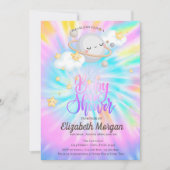 宇宙スターズプラネット絞り染めベビーシャワー 招待状 (正面)