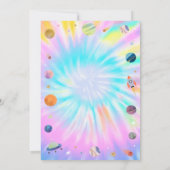 宇宙スターズプラネット絞り染めベビーシャワー 招待状 (裏面)