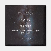 宇宙スターズミルキーウェイ銀河系ウェディング日付を保存 マグネット (正面)