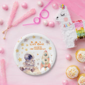 宇宙スター&宇宙飛行士子供の誕生日パーティー ペーパープレート (パーティー)