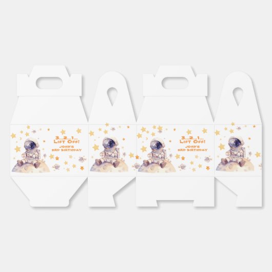 宇宙スター&宇宙飛行士子供の誕生日 フェイバーボックス (見開き)