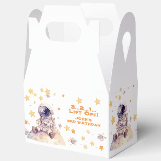 宇宙スター&宇宙飛行士子供の誕生日 フェイバーボックス (見開き)