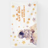 宇宙スター&宇宙飛行士子供の誕生日 横断幕 (縦)