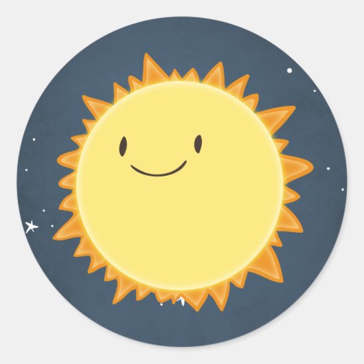 宇宙ステッカー封筒用シールロケット宇宙飛行士 ラウンドシール (正面)