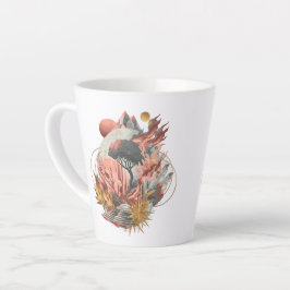 宇宙ステップ上のスターダスト開花 カフェラテマグ