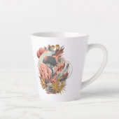 宇宙ステップ上のスターダスト開花 カフェラテマグ (右)