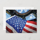 宇宙ステーションアメリカンフラッグアース軌道 ポストカード (正面/裏面)