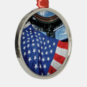 宇宙ステーションアメリカンフラッグアース軌道 メタルオーナメント (右)