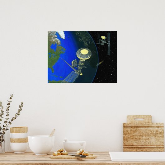 宇宙ステーションエレベーター ポスター (キッチン)