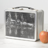 宇宙ステーションブラックブループリント メタルランチボックス (インサイチュ)