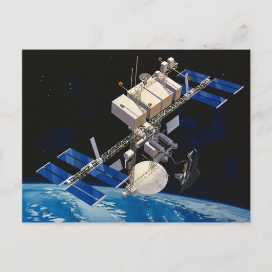 宇宙ステーション周回地球10 ポストカード (正面)