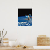 宇宙ステーション周回地球3 ポスター (キッチン)