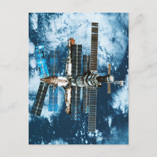 宇宙ステーション周回地球 ポストカード (正面)