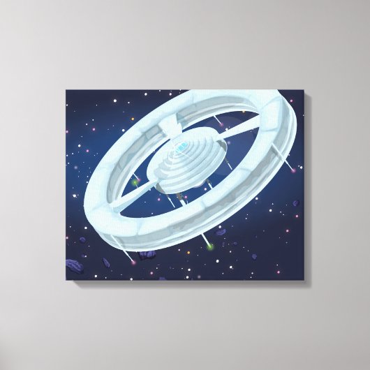 宇宙ステーション キャンバスプリント (正面)
