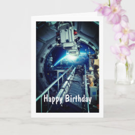 宇宙ステーション、5" x 7"折り畳み誕生日カード カード