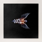 宇宙スピリチュアル透明女性精神 ジグソーパズル (横)