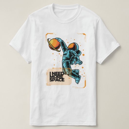 宇宙スラムダンクがおもしろい Tシャツ (デザイン正面)