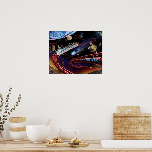 宇宙スリルコズミックローラーコースターアーティストコンセプト ポスター (キッチン)