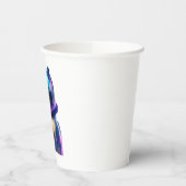 宇宙スーツとヘルメット姿の猫宇宙飛行士 紙コップ (左)