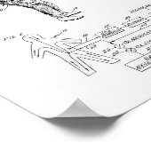 宇宙スーツ熱交換器1967特許白色紙 ポスター (角)