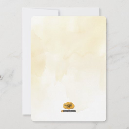 宇宙タイガーベビーシャワー招待状 招待状 (裏面)