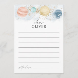 宇宙タイムカプセルカード惑星ボーイ誕生日 カード