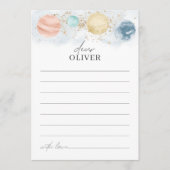 宇宙タイムカプセルカード惑星ボーイ誕生日 カード (正面)