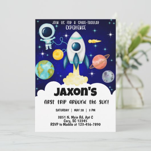 宇宙タキュラーボーイ1st誕生日の招待状。 招待状 (スタンド正面)