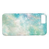 宇宙ターコイズティール（緑がかった色）銀河星空 Case-Mate iPhoneケース (裏面(横))