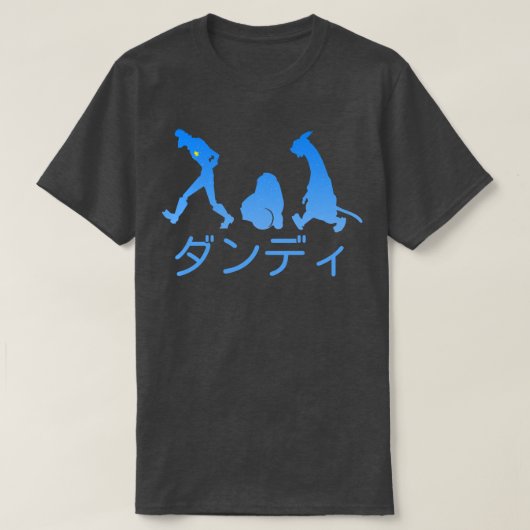 宇宙ダンディシルエダンディットブルー Tシャツ (デザイン正面)