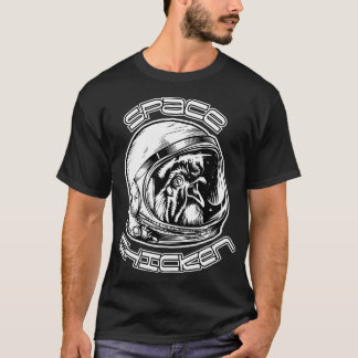 宇宙チキンヴィンテージ宇宙飛行士ヘルメット Tシャツ
